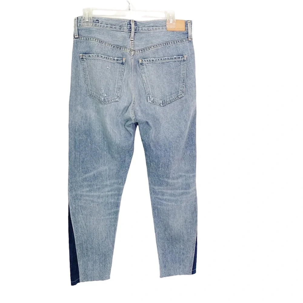 CITIZENS OF HUMANITY Jeans Liya High Rise Classic Crop Side Color block 27 - Picture 4 of 13